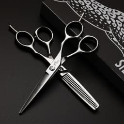 5.5/6.0/6.5/7.0 Inch Reversed Scissors Hair Scissors Professional Barber Hairdressing Cutting Thinning Set salons shears