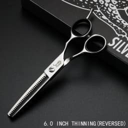 5.5/6.0/6.5/7.0 Inch Reversed Scissors Hair Scissors Professional Barber Hairdressing Cutting Thinning Set salons shears