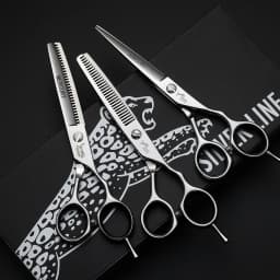 5.5/6.0/6.5/7.0 Inch Reversed Scissors Hair Scissors Professional Barber Hairdressing Cutting Thinning Set salons shears