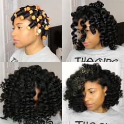 100pcs Perm Rods Set-5 Sizes Cold Wave Rollers for Natural Curling Styling and Hairdressing (Orange, Purple, Gray, Blue, Yellow)