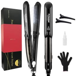 Steam Hair Straightener Professional Ceramic Vapor Flat Iron 450℉ Fast Heat Argan Oil Treatment Hair Care Tools