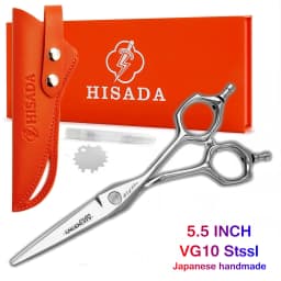 HISADA Barber Scissors, Professional Hair Cutting Scissors 6.0 Inch, Japanese Handmade VG10 Steel, Super Sharp and Wear-Resistan