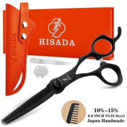 HISADA Barber Scissors, Professional Hair Cutting Scissors 6.0 Inch, Japanese Handmade VG10 Steel, Super Sharp and Wear-Resistan