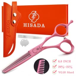 HISADA Barber Scissors, Professional Hair Cutting Scissors 6.0 Inch, Japanese Handmade VG10 Steel, Super Sharp and Wear-Resistan
