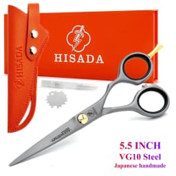 HISADA Barber Scissors, Professional Hair Cutting Scissors 6.0 Inch, Japanese Handmade VG10 Steel, Super Sharp and Wear-Resistan
