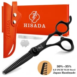 HISADA Barber Scissors, Professional Hair Cutting Scissors 6.0 Inch, Japanese Handmade VG10 Steel, Super Sharp and Wear-Resistan