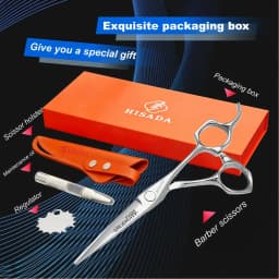 HISADA Barber Scissors, Professional Hair Cutting Scissors 6.0 Inch, Japanese Handmade VG10 Steel, Super Sharp and Wear-Resistan