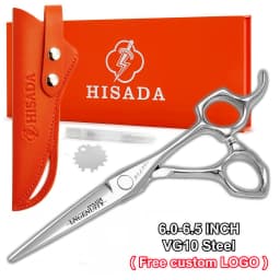 HISADA Barber Scissors, Professional Hair Cutting Scissors 6.0 Inch, Japanese Handmade VG10 Steel, Super Sharp and Wear-Resistan