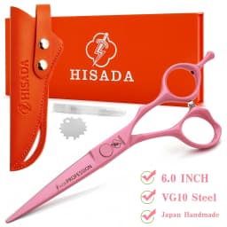 HISADA Barber Scissors, Professional Hair Cutting Scissors 6.0 Inch, Japanese Handmade VG10 Steel, Super Sharp and Wear-Resistan