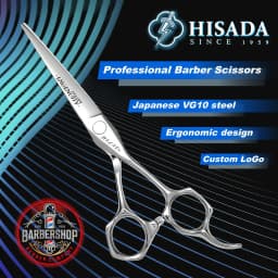 HISADA Barber Scissors, Professional Hair Cutting Scissors 6.0 Inch, Japanese Handmade VG10 Steel, Super Sharp and Wear-Resistan