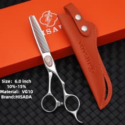 HISADA barber Scissors black suit 6.0/6.5/7.0/inch Professional hair scissors Made of VG10 material barber scissors