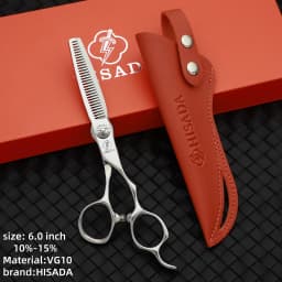 HISADA barber Scissors black suit 6.0/6.5/7.0/inch Professional hair scissors Made of VG10 material barber scissors