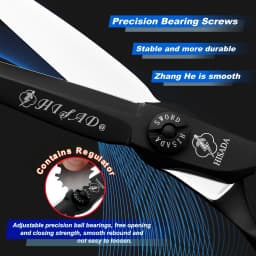 HISADA barber Scissors black suit 6.0/6.5/7.0/inch Professional hair scissors Made of VG10 material barber scissors