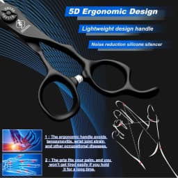 HISADA barber Scissors black suit 6.0/6.5/7.0/inch Professional hair scissors Made of VG10 material barber scissors