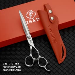 HISADA barber Scissors black suit 6.0/6.5/7.0/inch Professional hair scissors Made of VG10 material barber scissors