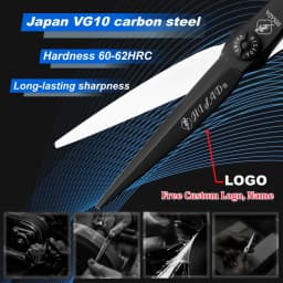 HISADA barber Scissors black suit 6.0/6.5/7.0/inch Professional hair scissors Made of VG10 material barber scissors