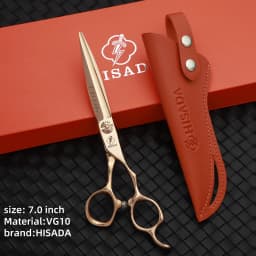 HISADA barber Scissors black suit 6.0/6.5/7.0/inch Professional hair scissors Made of VG10 material barber scissors