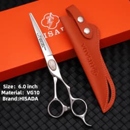 HISADA barber Scissors black suit 6.0/6.5/7.0/inch Professional hair scissors Made of VG10 material barber scissors