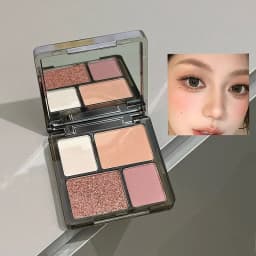 ART VALUE Makeup Sets Include 4 Lip Mud,1 Face Blush,1 Pressed Powder,1 Eyesshadow Palette,1 Highlighter Powder, 8 PCS Cosmetics