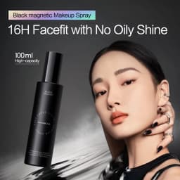 CARSLAN Black Magnet Liquid Powder Setting Spray Longlasting Oil Control Waterproof Sweatproof Makeup Setting Spray 150ml