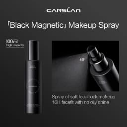 CARSLAN Black Magnet Liquid Powder Setting Spray Longlasting Oil Control Waterproof Sweatproof Makeup Setting Spray 150ml