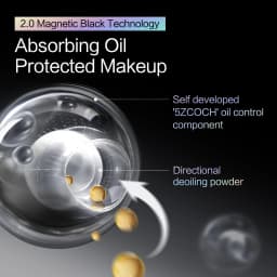 CARSLAN Black Magnet Liquid Powder Setting Spray Longlasting Oil Control Waterproof Sweatproof Makeup Setting Spray 150ml