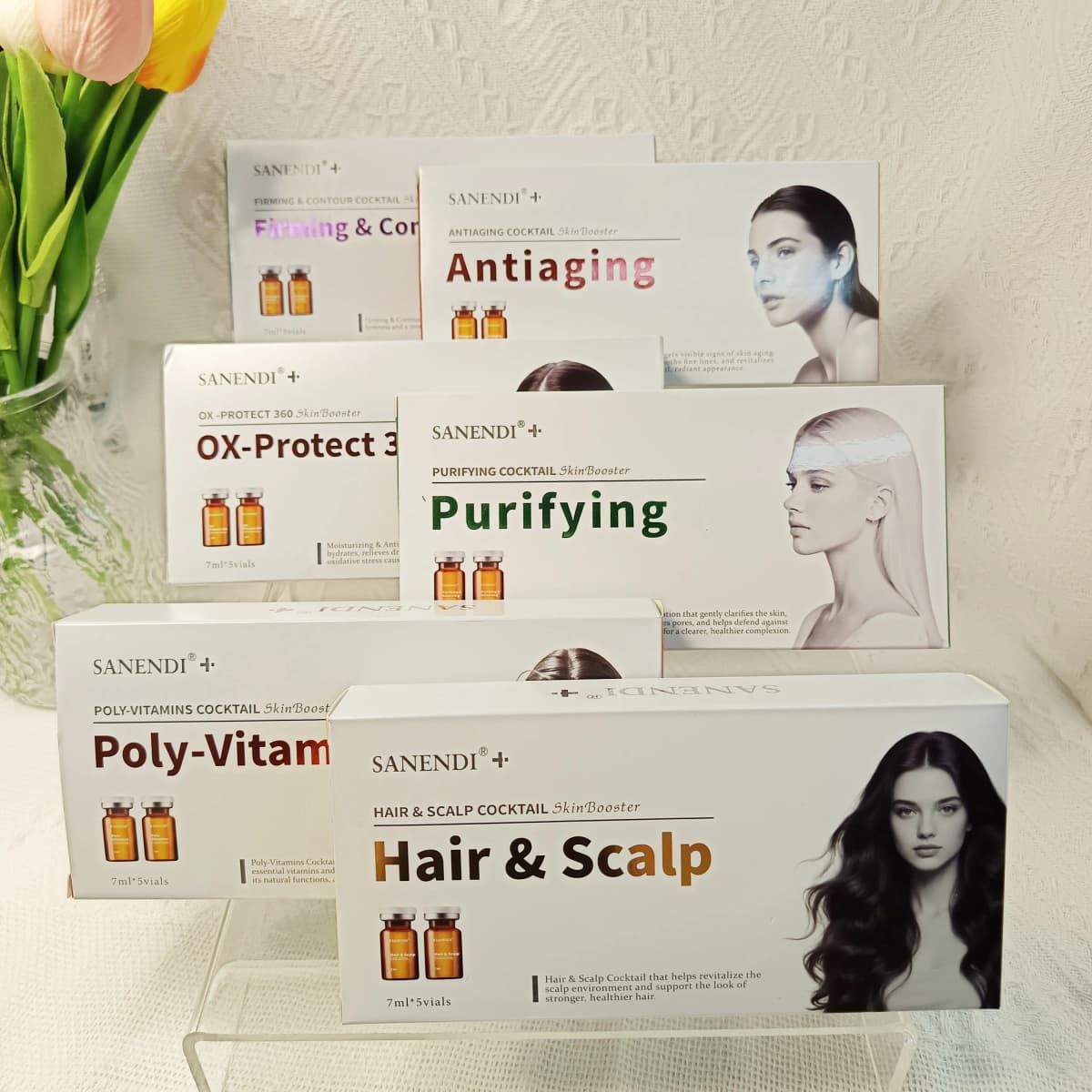 Sanendi Koreann Skin Care Products Seven Professional Formulas Vitamin Mild Moisturizing Soothing Hydrating Facial Essence Set