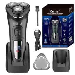 Kemei 2805 LCD Display IPX7 Waterproof Electric Shaver for Men Wet Dry Beard Electric Razor Facial Shaving Machine Rechargeable