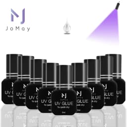 JOMAY 10 Bottles 5ml UV Eyelash Glue Quick Drying In 1 Second 75DAYS Lasting Lash Glue No Nrritation Eyelash Extension Adhesive