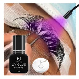 JOMAY 10 Bottles 5ml UV Eyelash Glue Quick Drying In 1 Second 75DAYS Lasting Lash Glue No Nrritation Eyelash Extension Adhesive