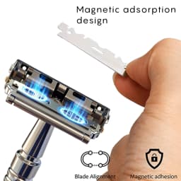 22T-2 New Reusable Twin Half Blade Safety Razor with Travel Case 30° Angled Precision Super Shaving Shaver for Men Grooming Care