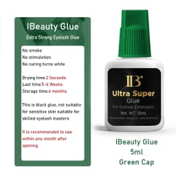 5 Bottles 10ml Korea IBeauty Ultra Super Glue Eyelash Extensions 2S Fast Drying IB Green Cap Lash Glue Makeup Tools Beauty Shop
