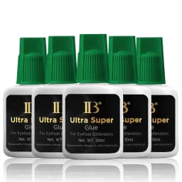 5 Bottles 10ml Korea IBeauty Ultra Super Glue Eyelash Extensions 2S Fast Drying IB Green Cap Lash Glue Makeup Tools Beauty Shop