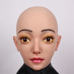 Silicone Female Head Mask for Pranks And Role Playing Male-to-Female Cross Dressing Realistic Cover with No Fake Eyes Or Eyelash