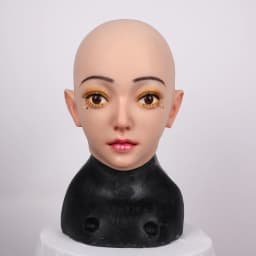Silicone Female Head Mask for Pranks And Role Playing Male-to-Female Cross Dressing Realistic Cover with No Fake Eyes Or Eyelash