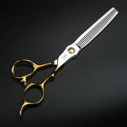 XUANFENG Gold Handle Professional Hair Scissors 6.5 '440C Steel Barber Cutting Scissors and Thinning Scissors,
