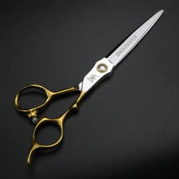 XUANFENG Gold Handle Professional Hair Scissors 6.5 '440C Steel Barber Cutting Scissors and Thinning Scissors,