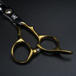 XUANFENG Gold Handle Professional Hair Scissors 6.5 '440C Steel Barber Cutting Scissors and Thinning Scissors,