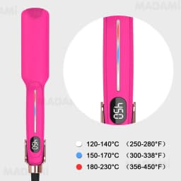 Infrared Hair Straightener Curler Titanium Plate Fast Heating Flat Iron 230℃ / 450°F Professional Salon Styling Tool 110V-240V