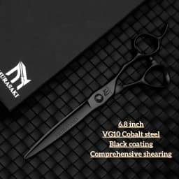 Professional Barber Scissors,6.3-6.8 Inch Black Coating Hair Cutting Shears,Top-Level VG10 Cobalt Steel Barbershop Accessories