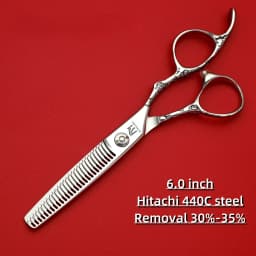 6 inch Professional Barber Scissors,High Quality Japanese 440C Steel Hairdressing Scissors,Sharp and Durable Hair Cutting Tools,