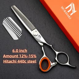 6 inch Professional Barber Scissors,High Quality Japanese 440C Steel Hairdressing Scissors,Sharp and Durable Hair Cutting Tools,