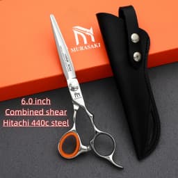 6 inch Professional Barber Scissors,High Quality Japanese 440C Steel Hairdressing Scissors,Sharp and Durable Hair Cutting Tools,