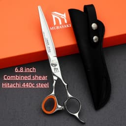 6 inch Professional Barber Scissors,High Quality Japanese 440C Steel Hairdressing Scissors,Sharp and Durable Hair Cutting Tools,