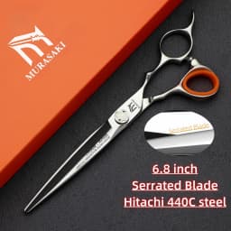 6 inch Professional Barber Scissors,High Quality Japanese 440C Steel Hairdressing Scissors,Sharp and Durable Hair Cutting Tools,