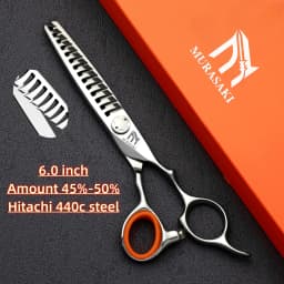 6 inch Professional Barber Scissors,High Quality Japanese 440C Steel Hairdressing Scissors,Sharp and Durable Hair Cutting Tools,