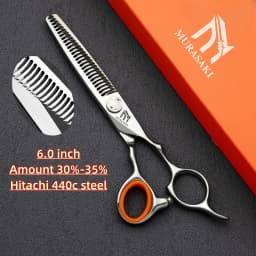 6 inch Professional Barber Scissors,High Quality Japanese 440C Steel Hairdressing Scissors,Sharp and Durable Hair Cutting Tools,