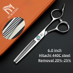 6 inch Professional Barber Scissors,High Quality Japanese 440C Steel Hairdressing Scissors,Sharp and Durable Hair Cutting Tools,