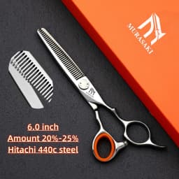 6 inch Professional Barber Scissors,High Quality Japanese 440C Steel Hairdressing Scissors,Sharp and Durable Hair Cutting Tools,