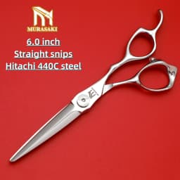 6 inch Professional Barber Scissors,High Quality Japanese 440C Steel Hairdressing Scissors,Sharp and Durable Hair Cutting Tools,